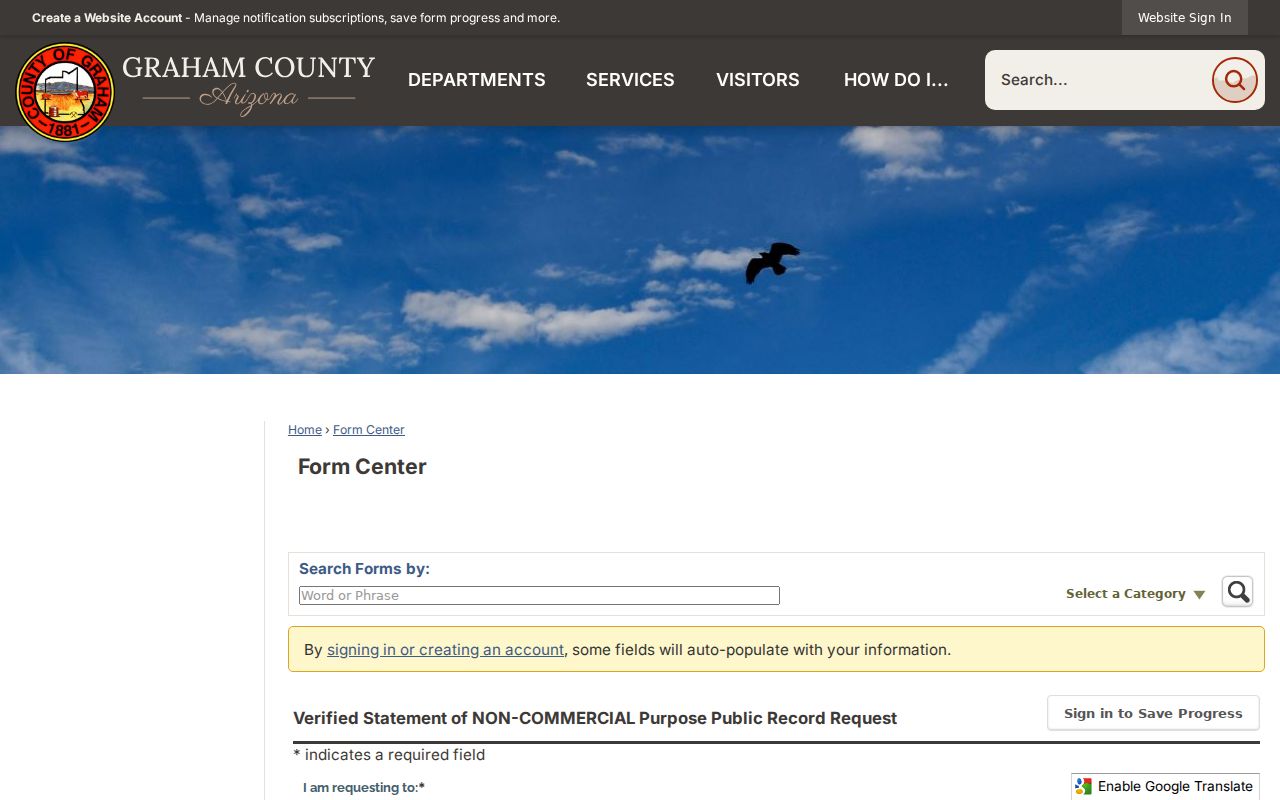 Graham County active warrant public records form